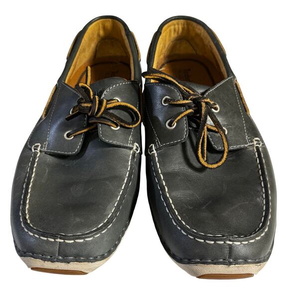 Timberland Mens 11.5M Leather Boat Shoes Smart Comfort Casual Gray‎ main image 4